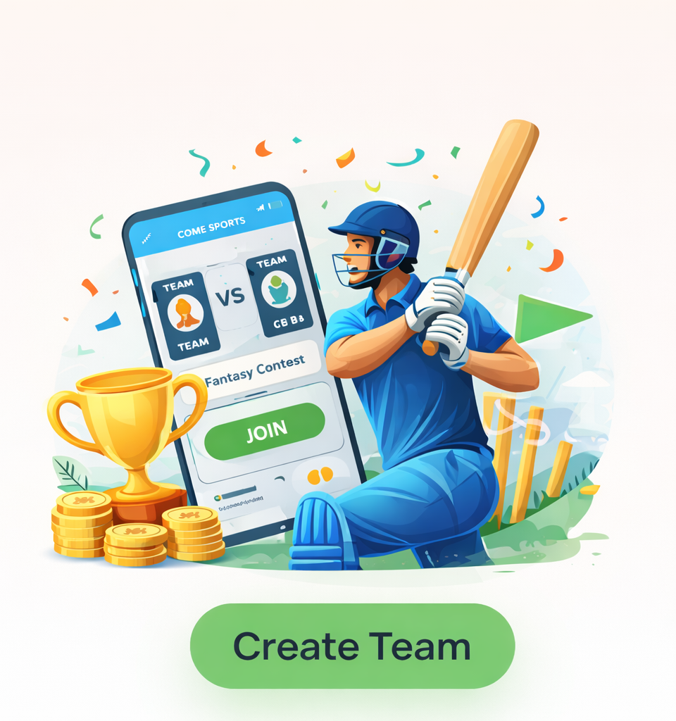 Create Team on Come App Cricket
